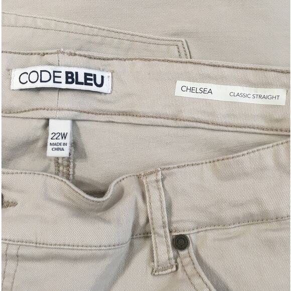 Code Bleu 22W Chelsea Classic Straight Tan Jeans - Picture 3 of 4